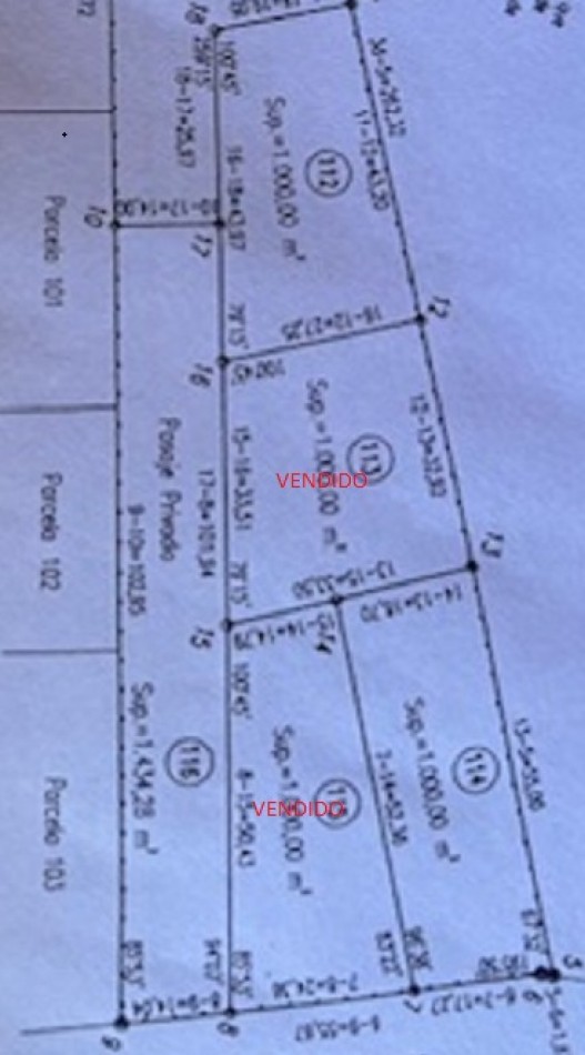 Lotes de 1000 m2 en Villa Gral.Belgrano gas natural pasan por el frente del loteo!!!!